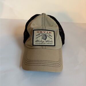 Orvis Khaki and Black Mesh Cap
